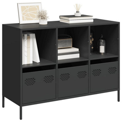 Vidaxl Sideboard Black 101.5X39X73.5 Cm Cold-Rolled Steel from B&Q