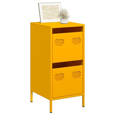 Vidaxl Sideboard Mustard Yellow 35X39X73.5 Cm Cold-Rolled Steel from B&Q