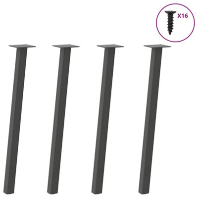 B&Q -  Console Table Legs 4 Pcs Anthracite 72 Cm Steel