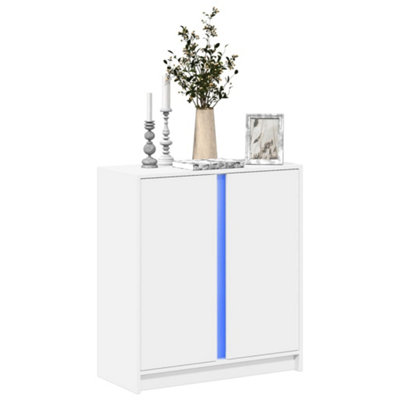 Vidaxl Sideboard With Led White 77X34X85 Cm Engineered Wood from B&Q