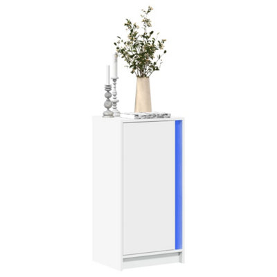 Vidaxl Sideboard With Led White 42.5X34X85 Cm Engineered Wood from B&Q