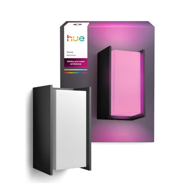  - Philips Hue Turaco Outdoor Wall LightAnthraciteDimmableWarm White Controllable Via AppCompatible With Alexa (EchoDot)