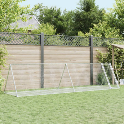 Walplus Rabbit Cage Silver 400X105X91 Cm Galvanised Steel