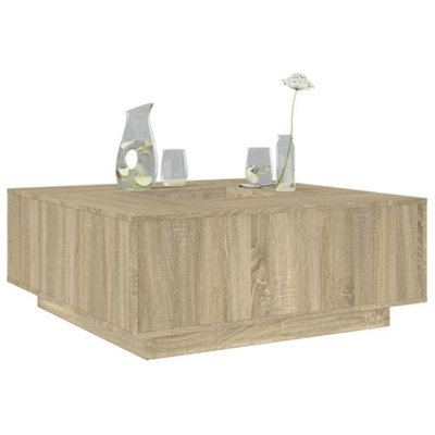 Walplus Coffee Table Sonoma Oak 100X100X40 Cm Engineered Wood from B&Q