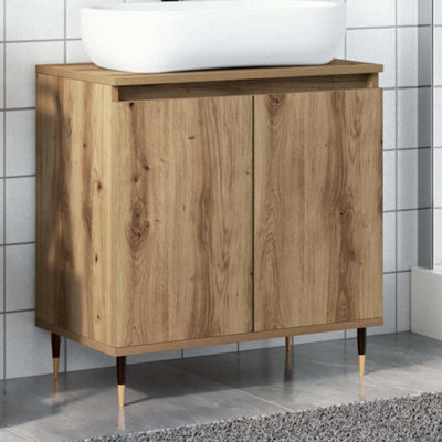 Walplus Bathroom Cabinet Artisan Oak 58X33X60 Cm Engineered Wood from B&Q