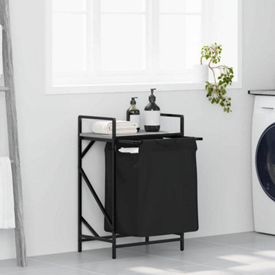 Walplus Laundry Basket 1 Compartment With Shelf Sonoma Grey