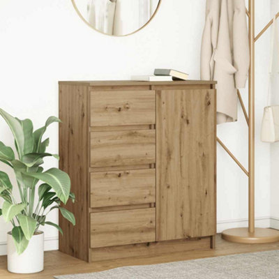 Walplus Sideboard With Drawers Artisan Oak 71X35X84 Cm Engineered Wood from B&Q