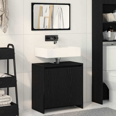 Walplus Bathroom Cabinet Black Oak 60 X 33 X 61 Cm Engineered Wood from B&Q