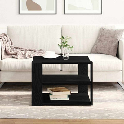 Walplus Coffee Table Black Oak 59.5 X 59.5 X 40 Cm Engineered Wood from B&Q