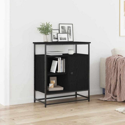 Walplus Sideboard Black Oak 69 X 35 X 80 Cm Engineered Wood