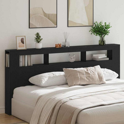 Walplus Led Headboard Black Oak 220 X 18.5 X 103.5 Cm Engineered Wood from B&Q