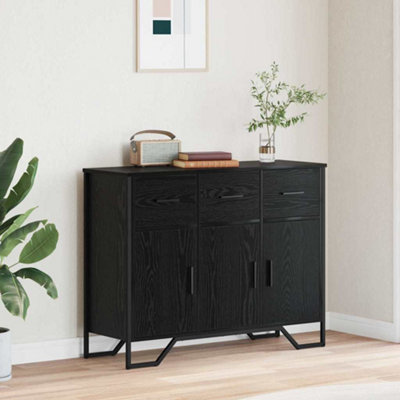 Walplus Sideboard Black Oak 97 X 32.5 X 74.5 Cm Engineered Wood from B&Q
