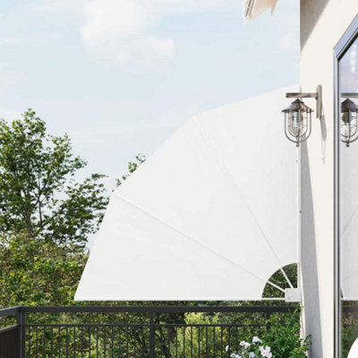 Walplus Balcony Privacy Screen White 140 X 140 Cm Fabric