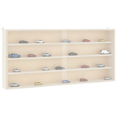 Walplus Wooden Collector's Display Case With Doors 80X8.5X37Cm from B&Q