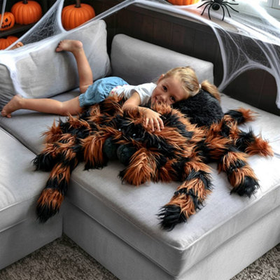 Brandvine Mikamax Plush Giant Tarantula Pillow - Black/Brown, Multi - Image 4