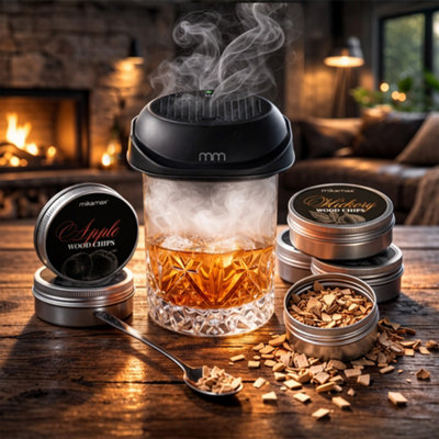 Original Products Mkamax Usb Electric Drink Smoker Machine With 6 Natural Wood Aromas