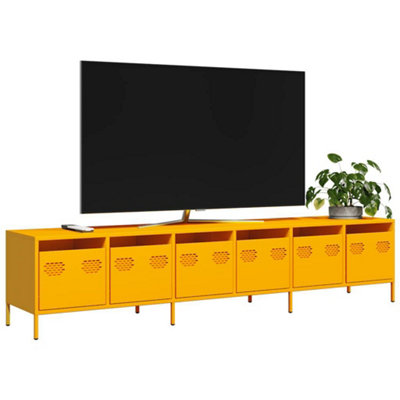 Vidaxl Tv Cabinet Mustard Yellow 202X39X43.5 Cm Cold-Rolled Steel from B&Q
