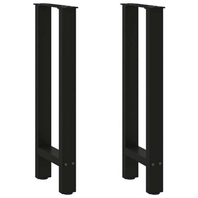 Vidaxl Coffee Table Legs 2 Pcs 38X(72-73) Cm Steel Console Table Legs Black