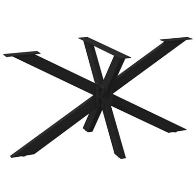 B&Q -  Dining Table Leg Spider Shape Black 150X78X(72-73) Cm Steel Dining Table Legs