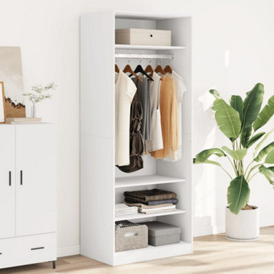 B&Q -  Wardrobe White 80X50X200 Cm Engineered Wood