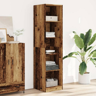 Vidaxl Wardrobe Old Wood 50X50X200 Cm Engineered Wood from B&Q