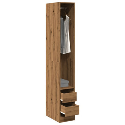 B&Q -  Wardrobe Artisian Oak 30X50X200 Cm Engineered Wood