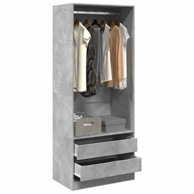 Vidaxl Wardrobe Concrete Grey 80X50X200 Cm Engineered Wood from B&Q