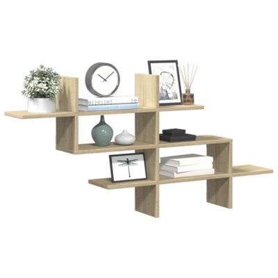 B&Q -  Wall Shelf Sonoma Oak 124.5X18X60.5 Cm Engineered Wood