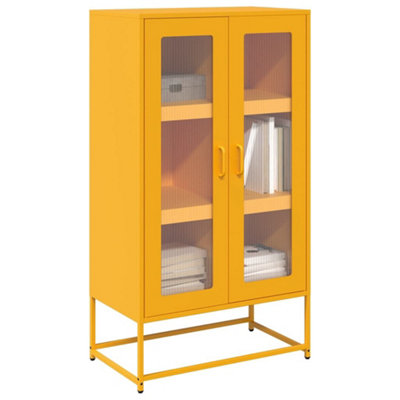 Vidaxl Highboard Mustard Yellow 68X39X123 Cm Steel from B&Q