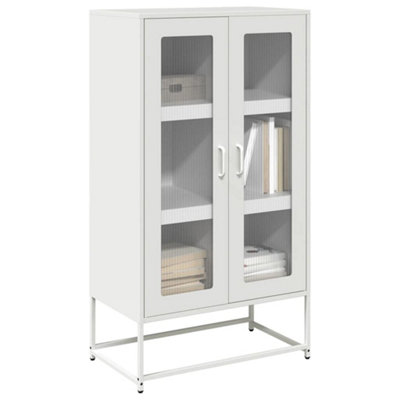 B&Q -  Highboard White 68X39X123 Cm Steel