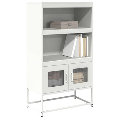 B&Q -  Highboard White 68X39X123 Cm Steel