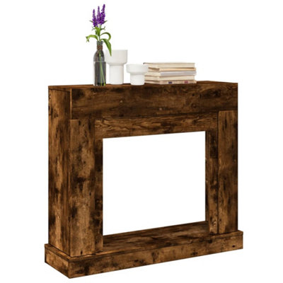 Vidaxl Fireplace Surround Smoked Oak 100X30X87.5 Cm Engineered Wood from B&Q