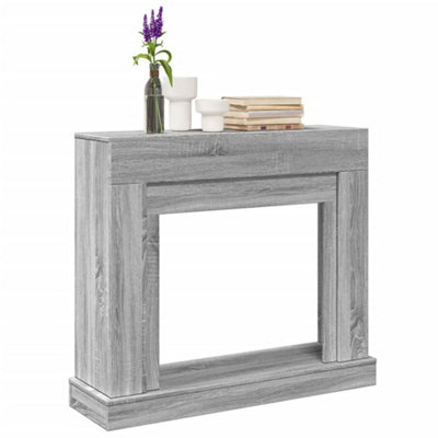 B&Q -  Fireplace Surround Grey Sonoma 100X30X87.5 Cm Engineered Wood