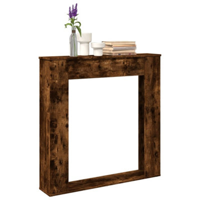 Vidaxl Fireplace Surround Smoked Oak 100X20X100 Cm Engineered Wood from B&Q