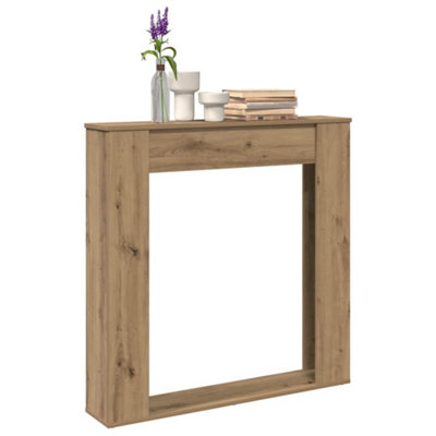 B&Q -  Fireplace Surround Artisan Oak 100X20X100 Cm Engineered Wood