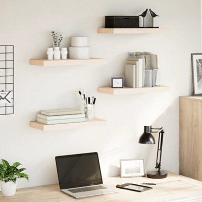 Vidaxl Floating Shelves 4 Pcs 50X23.5X4 Cm Engineered Wood from B&Q