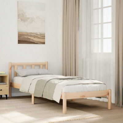 Vidaxl Extra Long Bed Frame Without Mattress 100X220 Cm Solid Wood Pine from B&Q