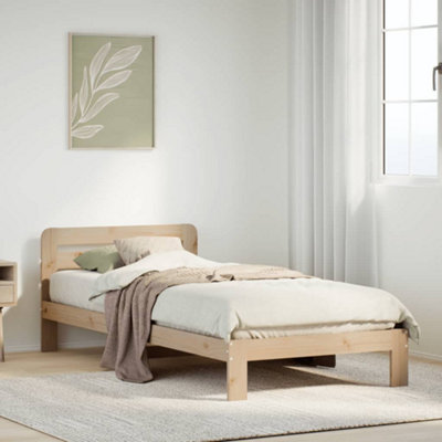 Vidaxl Bed Frame Without Mattress 90X200 Cm Solid Wood Pine from B&Q