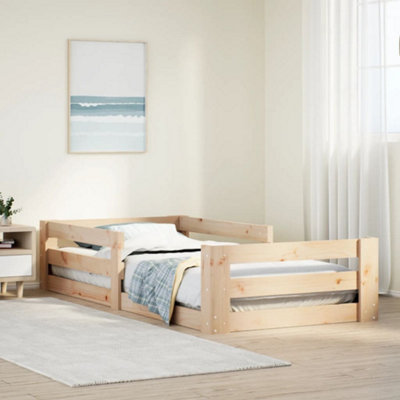 Vidaxl Bed Frame Without Mattress 75X190 Cm Small Single Solid Wood Pine