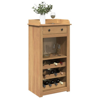 B&Q -  Wine Cabinet Panama 57X40X111.5 Cm Solid Wood Pine Wine Cabinets