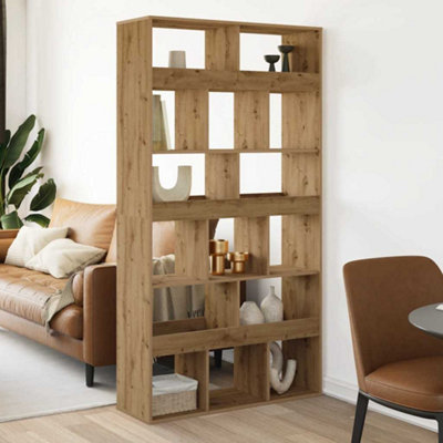 B&Q -  Bookcase Artisan Oak 100X33X187.5 Cm Engineered Wood