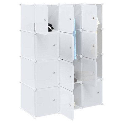 Vidaxl Storage Cube Organiser With 12 Cubes And Hanging Rods Pp from B&Q