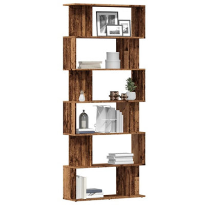 vidaXL Old Wood Bookcase - 12 Shelf - Brown - Image 4