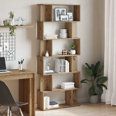 B&Q -  Book Cabinet Artisan Oak 80X24X192 Cm Engineered Wood