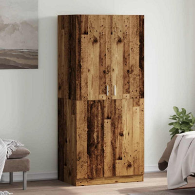 Vidaxl Wardrobe Old Wood 90X52X200 Cm Engineered Wood from B&Q