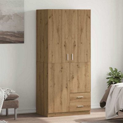 Vidaxl Wardrobe Artisian Oak 80X52X180 Cm Engineered Wood from B&Q
