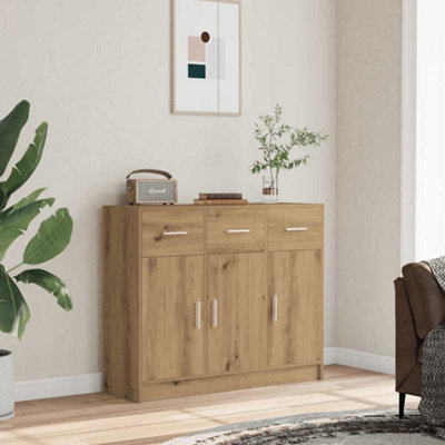 VIDAXL Sideboard Extra Small Oak Engineered Wood Brown - Image 4