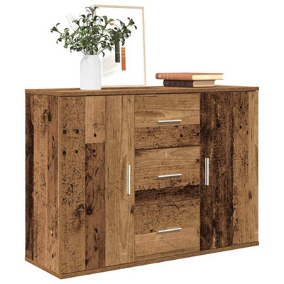 Vidaxl Sideboard Old Wood 90X29.5X65 Cm Engineered Wood from B&Q