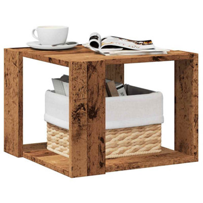 Vidaxl Coffee Table Old Wood 40X40X30 Cm Engineered Wood Coffee Tables