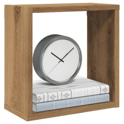 Vidaxl Wall Cube Shelves 2 Pcs Artisan Oak 30X15X30 Cm Engineered Wood from B&Q